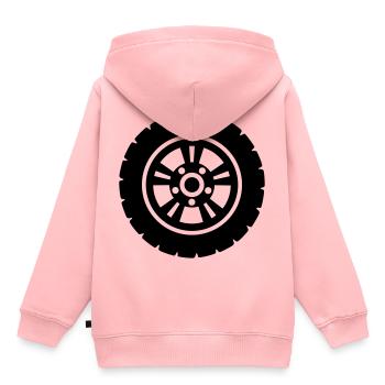 Reifen tuning - Kinder Premium Organic Hoodie - Rosa - Hinten - AI Model Kid Female (0cm)