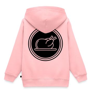 Chicken icon symbol - Kids Premium Organic Hoodie - rose - Back - AI Model Kid Female (0cm)