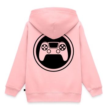 Gamepad Symbol Controller - Kinder Premium Organic Hoodie - Rosa - Hinten - AI Model Kid Female (0cm)
