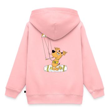 HUND - KITER - KITESURFER - KITE - KITEN - SPORT - Kinder Premium Organic Hoodie - Rosa - Hinten - AI Model Kid Female (0cm)