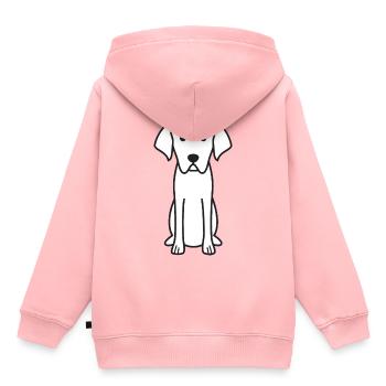 Cao De Castro Laboreiro Hund Cartoon Kawaii Illustr - Kinder Premium Organic Hoodie - Rosa - Hinten - AI Model Kid Female (0cm)