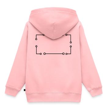 Schlichter Rahmen in schwarz Rechteck - Kinder Premium Organic Hoodie - Rosa - Hinten - AI Model Kid Female (0cm)