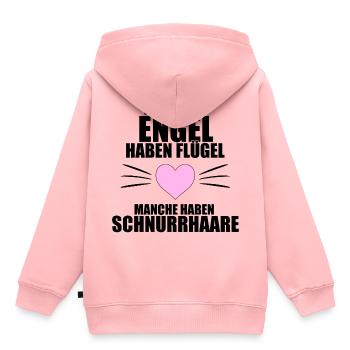KATZEN - KATZE - NICHT ALLE ENGEL HABEN FLÜGEL... - Kinder Premium Organic Hoodie - Rosa - Hinten - AI Model Kid Female (0cm)
