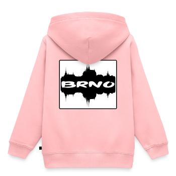 Brünn Tschechien Skyline Silhouette Reise Souvenir - Kinder Premium Organic Hoodie - Rosa - Hinten - AI Model Kid Female (0cm)