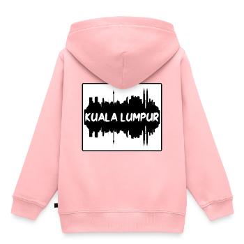 Kuala Lumpur Malaysia Skyline Silhouette Reisen So - Kinder Premium Organic Hoodie - Rosa - Hinten - AI Model Kid Female (0cm)