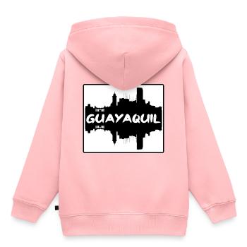 Guayaquil Equador Skyline Silhouette Travel Souven - Kinder Premium Organic Hoodie - Rosa - Hinten - AI Model Kid Female (0cm)