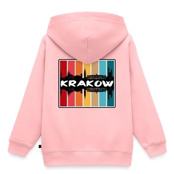 Krakau Polen Skyline Silhouette Reise Souvenir - Kinder Premium Organic Hoodie - Rosa - Hinten - AI Model Kid Female (0cm)