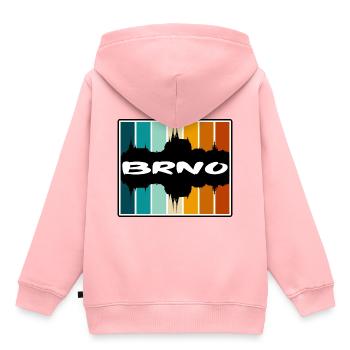 Brünn Tschechien Skyline Silhouette Reise Souvenir - Kinder Premium Organic Hoodie - Rosa - Hinten - AI Model Kid Female (0cm)