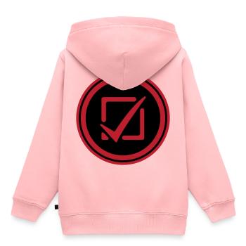 Cochez la case - Sweat Premium à capuche enfant bio - rose - Dos - AI Model Kid Female (0cm)