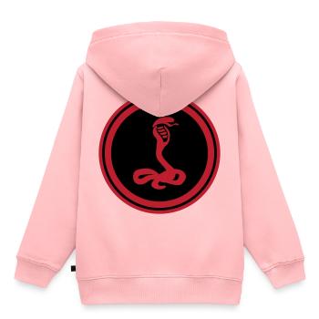 Cobra serpent - Sweat Premium à capuche enfant bio - rose - Dos - AI Model Kid Female (0cm)