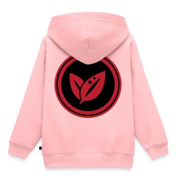 Écologie des feuilles - Sweat Premium à capuche enfant bio - rose - Dos - AI Model Kid Female (0cm)