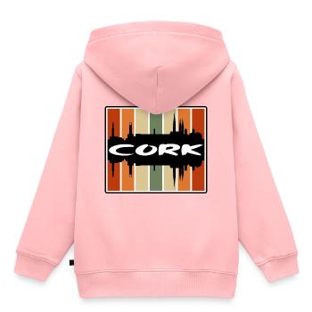Cork Ireland Skyline Silhouette Travel Souvenir - Kids Premium Organic Hoodie - rose - Back - AI Model Kid Female (0cm)