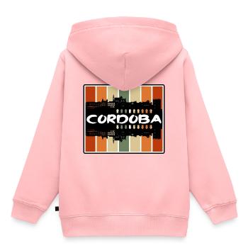 Cordoba Espagne Skyline Silhouette Souvenir de voyage - Sweat Premium à capuche enfant bio - rose - Dos - AI Model Kid Female (0cm)