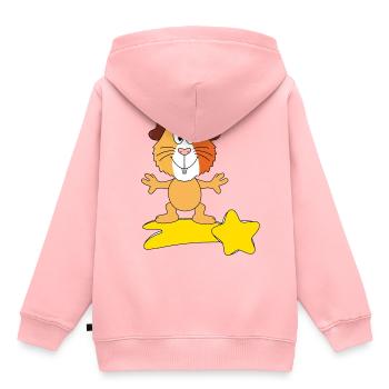 MEERSCHWEINCHEN - STERNSCHNUPPE - TIER - TIERISCH - Kinder Premium Organic Hoodie - Rosa - Hinten - AI Model Kid Female (0cm)
