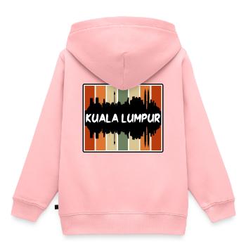 Kuala Lumpur Malaysia Skyline Silhouette Reisen So - Kinder Premium Organic Hoodie - Rosa - Hinten - AI Model Kid Female (0cm)