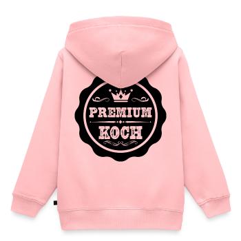 Premium Koch - Kinder Premium Organic Hoodie - Rosa - Hinten - AI Model Kid Female (0cm)