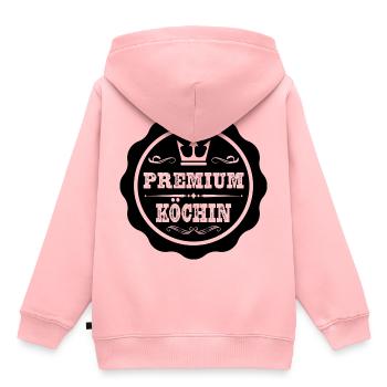 Premium Köchin - Kinder Premium Organic Hoodie - Rosa - Hinten - AI Model Kid Female (0cm)