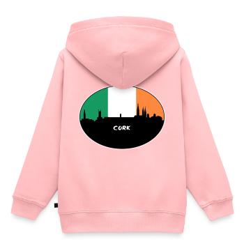 Cork Ireland Flag Skyline Travel Souvenir - Kids Premium Organic Hoodie - rose - Back - AI Model Kid Female (0cm)