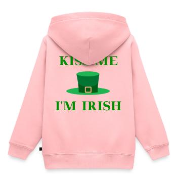 Kiss me, I'm Irish Kobold Hut Geschenkidee Irland - Kinder Premium Organic Hoodie - Rosa - Hinten - AI Model Kid Female (0cm)