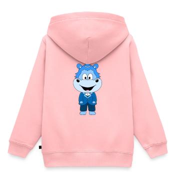 BRÄUTIGAM - HOCHZEIT - HEIRATEN - EINHORN - LIEBE - Kinder Premium Organic Hoodie - Rosa - Hinten - AI Model Kid Female (0cm)