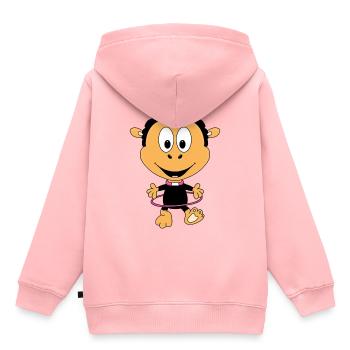 SCHWARZES SCHAF - HULA-HOOP - FITNESS - SPORT - Kinder Premium Organic Hoodie - Rosa - Hinten - AI Model Kid Female (0cm)