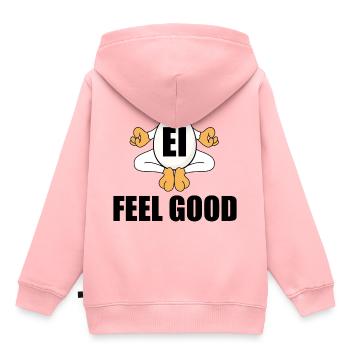 EI FEEL GOOD - YOGA - PILATES - OSTEREI - FUN - Kinder Premium Organic Hoodie - Rosa - Hinten - AI Model Kid Female (0cm)