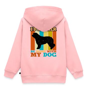 Katalanische Schäferhündin Hundeliebhaber Silhouette Retro Sonnenuntergang - Kinder Premium Organic Hoodie - Rosa - Hinten - AI Model Kid Female (0cm)