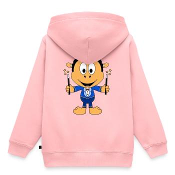 ZAUBERER - ZAUBERN - ZAUBEREI - SCHAF - TIER - Kinder Premium Organic Hoodie - Rosa - Hinten - AI Model Kid Female (0cm)