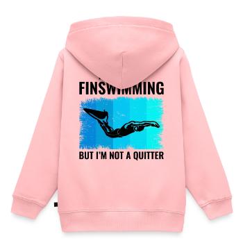 Nageoires Nageoire Nageur Natation Sports nautiques - Sweat Premium à capuche enfant bio - rose - Dos - AI Model Kid Female (0cm)