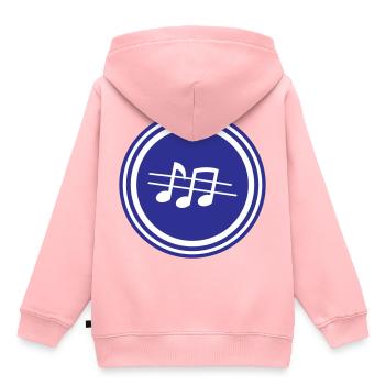 Partitions musicales - Sweat Premium à capuche enfant bio - rose - Dos - AI Model Kid Female (0cm)