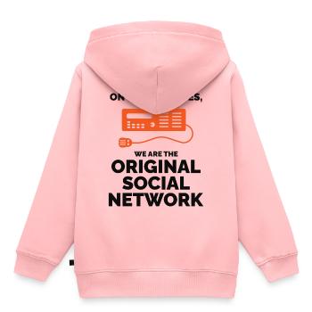Amateurfunker Ursprüngliches soziales Netzwerk - Kinder Premium Organic Hoodie - Rosa - Hinten - AI Model Kid Female (0cm)