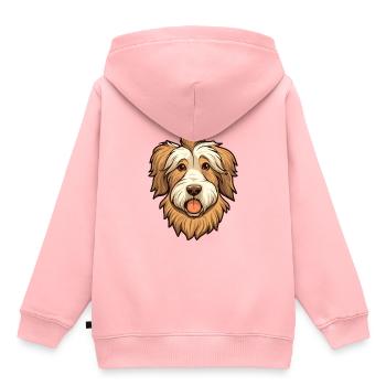 Katalanischer Schäferhund Hunderasse Cartoon Kawaii Illustra - Kinder Premium Organic Hoodie - Rosa - Hinten - AI Model Kid Female (0cm)