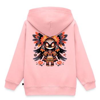 Indigènes mexicains - Sweat Premium à capuche enfant bio - rose - Dos - AI Model Kid Female (0cm)