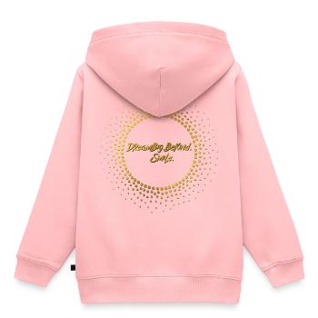 DreamBig.BeKind. - Sweat Premium à capuche enfant bio - rose - Dos - AI Model Kid Female (0cm)