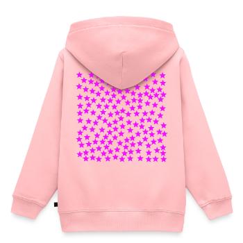 Rosa Sterne Geschenkidee pink - Kinder Premium Organic Hoodie - Rosa - Hinten - AI Model Kid Female (0cm)