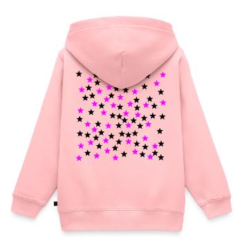 Stern pink schwarz Sterne Geschenkidee - Kinder Premium Organic Hoodie - Rosa - Hinten - AI Model Kid Female (0cm)