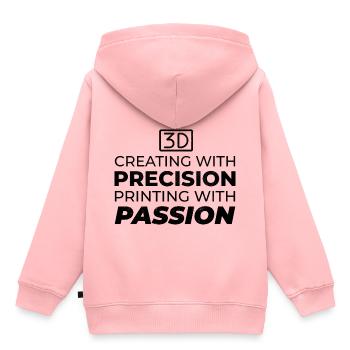 3D-Drucker 3D-Druck - Kinder Premium Organic Hoodie - Rosa - Hinten - AI Model Kid Female (0cm)
