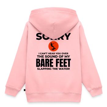 Pieds nus Ski nautique Sports extrêmes Pieds nus - Sweat Premium à capuche enfant bio - rose - Dos - AI Model Kid Female (0cm)