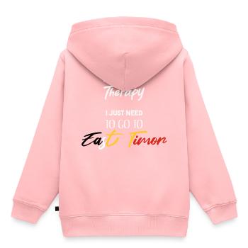 Timor oriental idée cadeau Timor oriental drôle Timor Leste - Sweat Premium à capuche enfant bio - rose - Dos - AI Model Kid Female (0cm)