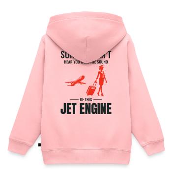 Flugbegleiterin Flugkabine Besatzung Flugbegleiterin - Kinder Premium Organic Hoodie - Rosa - Hinten - AI Model Kid Female (0cm)