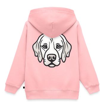 Regard fidèle - Sweat Premium à capuche enfant bio - rose - Dos - AI Model Kid Female (0cm)