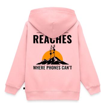 Opérateur radio amateur Fréquence des ondes radio - Sweat Premium à capuche enfant bio - rose - Dos - AI Model Kid Female (0cm)