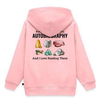 Rock Hound Sammeln Sammler Geologie Geologe - Kinder Premium Organic Hoodie - Rosa - Hinten - AI Model Kid Female (0cm)