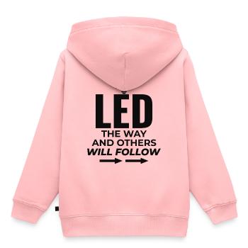 Elektriker: LED der Weg, andere inspirieren - Kinder Premium Organic Hoodie - Rosa - Hinten - AI Model Kid Female (0cm)