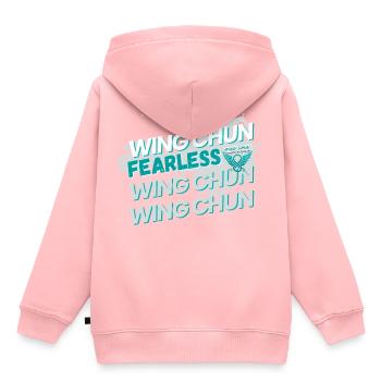 Wing Chun - Fearless - Kids Premium Organic Hoodie - rose - Back - AI Model Kid Female (0cm)