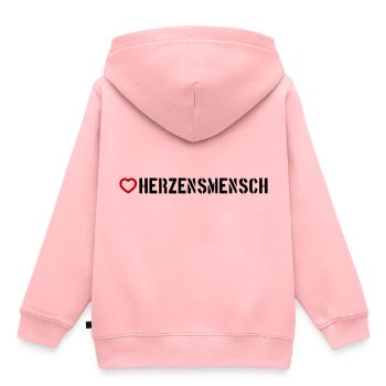 Cœur sincère - Sweat Premium à capuche enfant bio - rose - Dos - AI Model Kid Female (0cm)