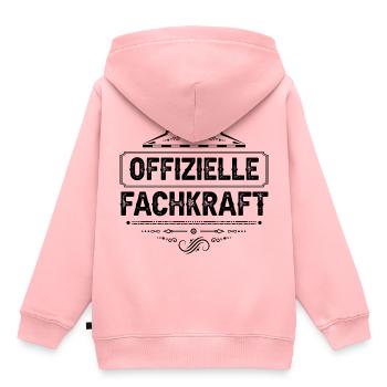 Offizielle Fachkraft - Kinder Premium Organic Hoodie - Rosa - Hinten - AI Model Kid Female (0cm)