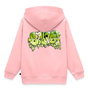 Splash Graffiti - Kinder Premium Organic Hoodie - Rosa - Hinten - AI Model Kid Female (0cm)