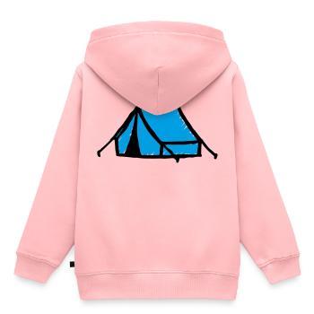 Tente - Sweat Premium à capuche enfant bio - rose - Dos - AI Model Kid Female (0cm)