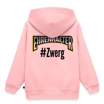 Ehrenhafter #Zwerg - Kinder Premium Organic Hoodie - Rosa - Hinten - AI Model Kid Female (0cm)